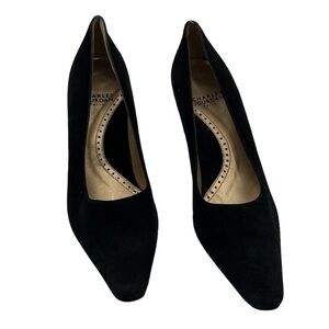 Charles Jourdan Black Suede Paris Pointed Toe Heels Size 8 Women’s
